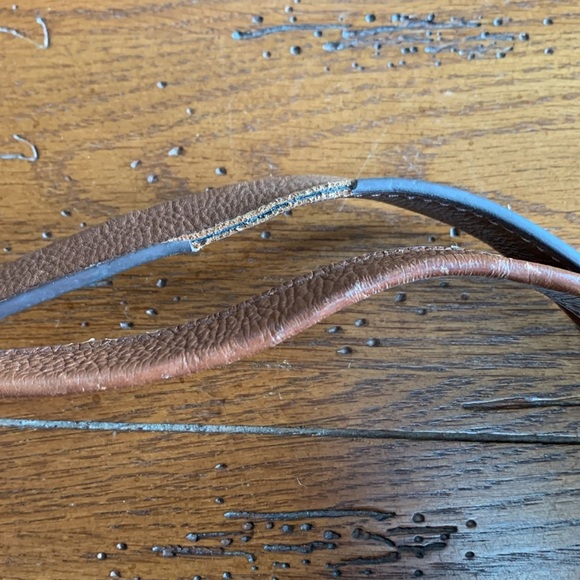 Fossil Emerson Satchel Purse Navy Blue Straw Leather Trim & Straps Crossbody Bag - Picture 13 of 14